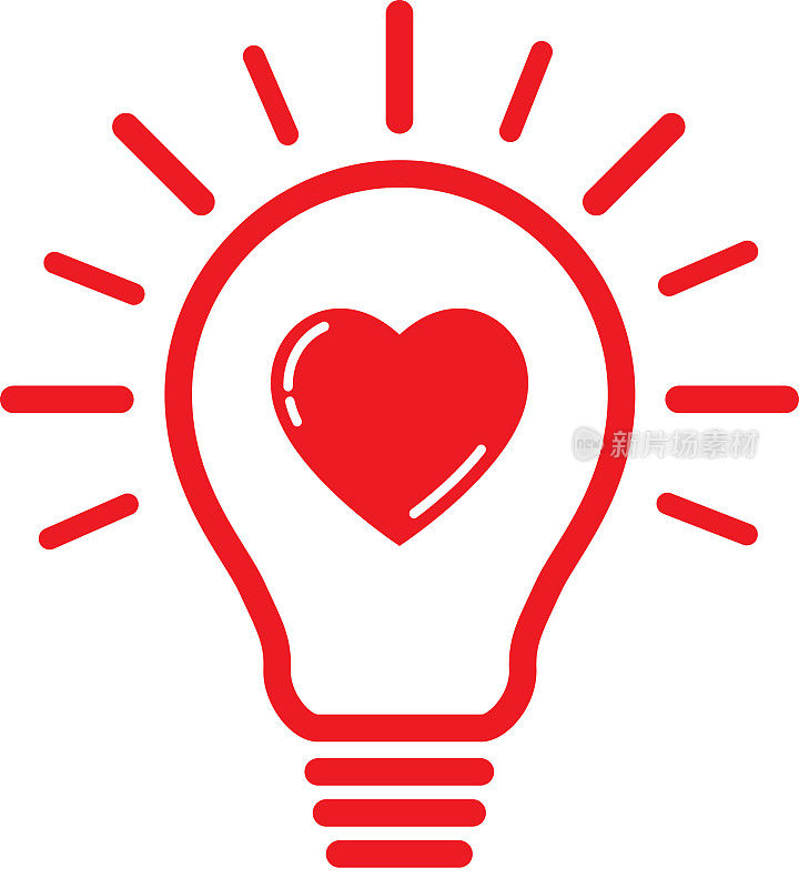Light Bulb Heart icon